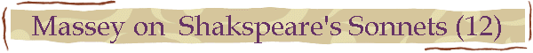 Massey on  Shakspeare's Sonnets (12)